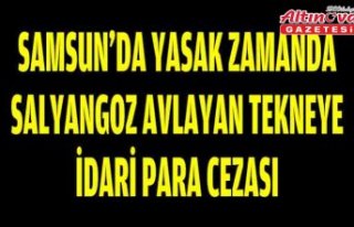 Samsun'da yasak zamanda salyangoz avlayan tekneye...