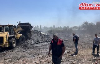 Amasya'da kereste deposunda çıkan yangın söndürüldü