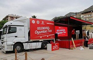 Geleneksel Oyunlar Tırı, Amasya'da çocuklarla...