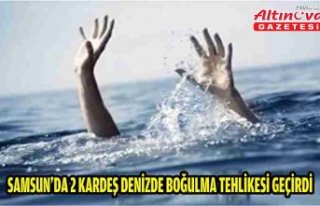 Samsun'da 2 kardeş denizde boğulma tehlikesi...