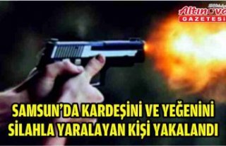 Samsun'da kardeşini ve yeğenini silahla yaralayan...
