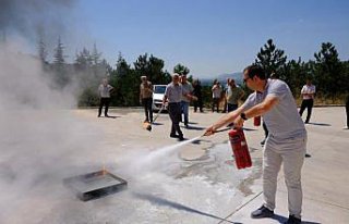 TOGÜ'de yangın tatbikatı yapıldı