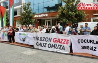 Trabzon'da Filistin'e destek yürüyüşü...