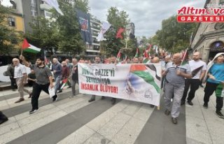 Trabzon'da Gazze'ye destek yürüyüşü...