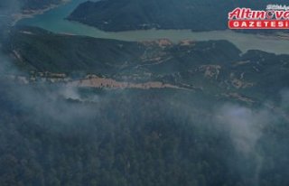 Sinop'ta çıkan orman yangınına müdahale...