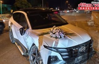 Bafra'da düğün konvoyunda yaşanan kazada...