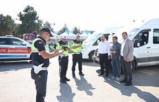 Çorum'da okul servis araçları denetlendi