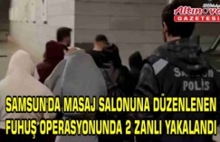 Samsun'da masaj salonuna düzenlenen fuhuş operasyonunda...