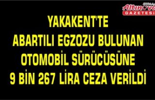 Yakakent'te abartılı egzozu bulunan otomobil...