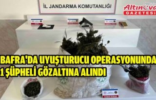Bafra'da uyuşturucu operasyonunda 1 şüpheli...