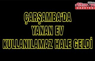 Çarşamba'da yanan ev kullanılamaz hale geldi