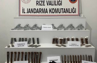 Rize'de ruhsatsız silah operasyonu