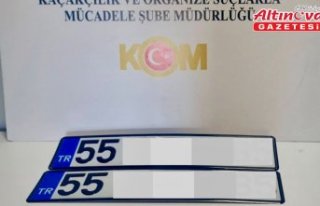 Samsun'da aracına sahte plaka takan şüpheli...