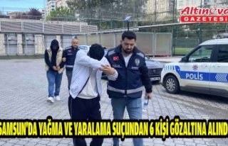 Samsun'da yağma ve yaralama suçundan 6 kişi...
