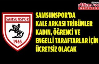 Samsunspor'da kale arkası tribünler kadın,...