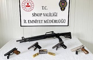 Sinop'ta silah kaçakçılığı operasyonunda...