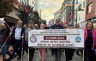 Trabzon'da “beyaz baston farkındalık“ yürüyüşü...