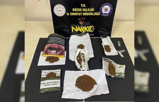 Düzce'de uyuşturucu operasyonunda yakalanan...