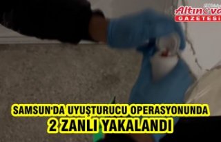 Samsun'da uyuşturucu operasyonunda 2 zanlı...