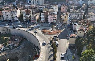 Trabzon'da Esentepe Kavşağı'nın yapım çalışmaları...