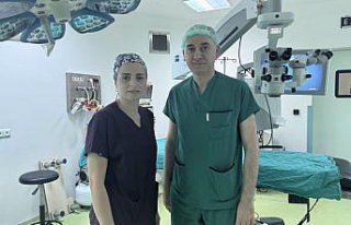 Trabzon'da tek gözüne yapılan kornea nakli...