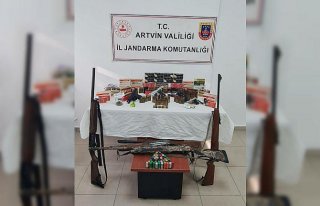 Artvin'de silah ve uyuşturucu operasyonunda...