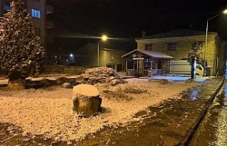 Karabük'ün yüksek kesimlerinde kar yağışı...