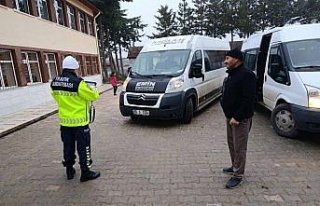 Merzifon’da okul servisleri denetlendi