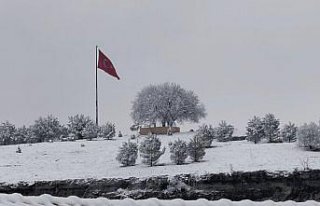 Safranbolu'da tarihi konaklar karla kaplandı
