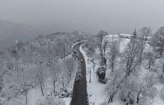 Samanlı Dağları'ndaki kış manzaraları havadan...