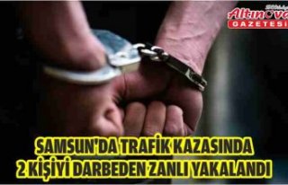 Samsun'da trafik kazasında 2 kişiyi darbeden...