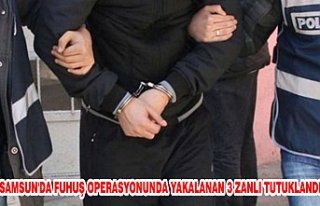 Samsun'da fuhuş operasyonunda yakalanan 3 zanlı...