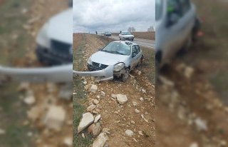 Tokat'ta savrulan otomobildeki çift yaralandı