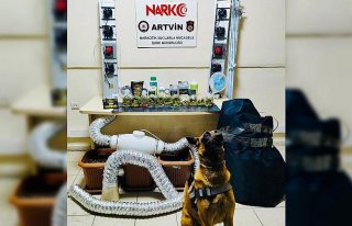 Artvin'de uyuşturucu operasyonunda 2 şüpheli...