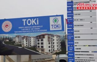 Asarcık'ta yapılan TOKİ konutlarında çalışmalar...