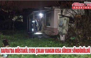 Bafra'da müstakil evde çıkan yangın kısa...