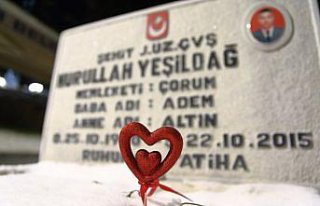 Çorum'da şehit aileleri yeni yıla şehitlikte...