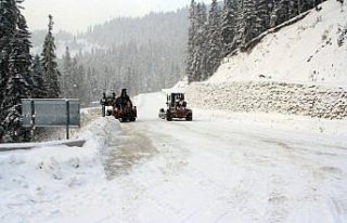 Ilgaz Dağı'nda kar yağışı etkisini sürdürüyor