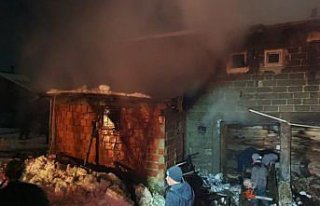 Kastamonu'da çıkan yangında büyükbaş hayvan...