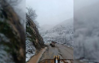 Şalpazarı'nda heyelan meydana geldi