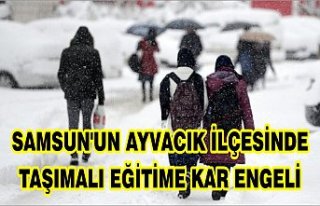 Samsun'un Ayvacık ilçesinde taşımalı eğitime...