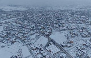 Taşköprü'de kar yağışı etkili oldu