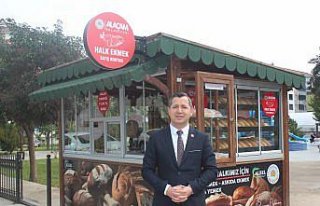 Alaçam'da halk ekmek satış büfesi hizmete...