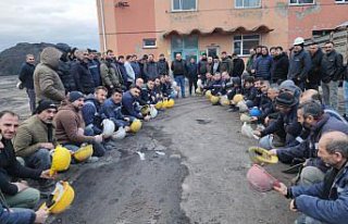 Amasya'da kömür madeninde çalışan işçilerden...