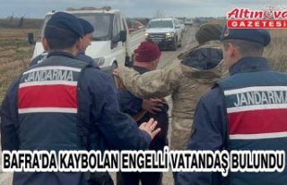 Bafra'da kaybolan engelli vatandaş bulundu