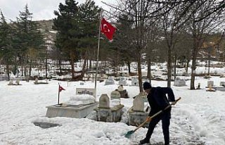 Başçiftlik'te mezarlıklarda temizlik çalışması...