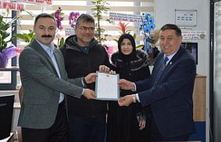 Havza OSB'de üretime geçen fabrikanın tapusu...