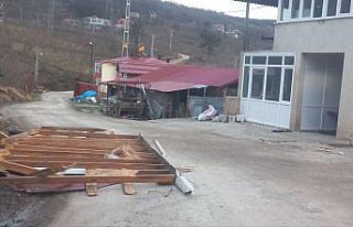 Ordu'da fırtına nedeniyle 11 evin çatısı...