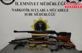 Samsun'da kaçak silah ticareti operasyonunda...