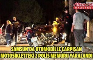 Samsun'da otomobille çarpışan motosikletteki...